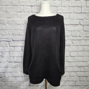 WOODEN SHIPS Paola Buendia Tunic Sweater Black Oversized XS Mohair Wool Blend